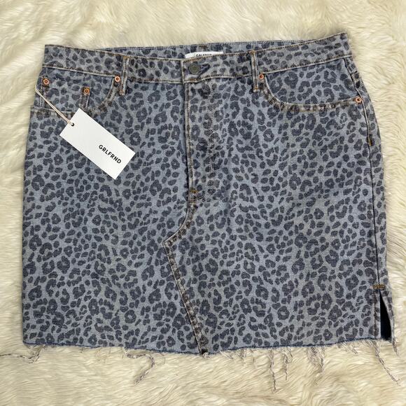 GRLFRND Blaire Mini Pencil Skirt in Wild Cat Size 32/14 NWT - Picture 11 of 16